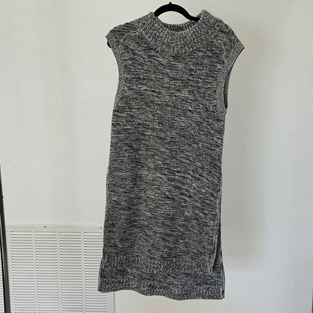 INTERMIX Charcoal Knit Sleeveless Dress